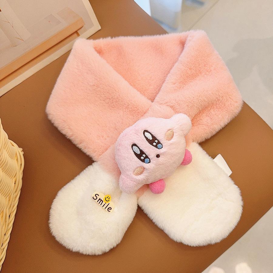 Autumn and winter baby scarf cute boys and girls cute long-tailed rabbit plush scarf boys thickened warm super cute neck cover