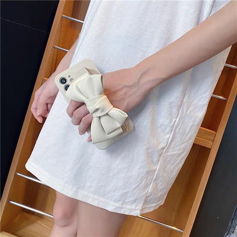 Leather bow wrist strap iPhone11promax/11 iPhone 11 case 111/8p soft 11