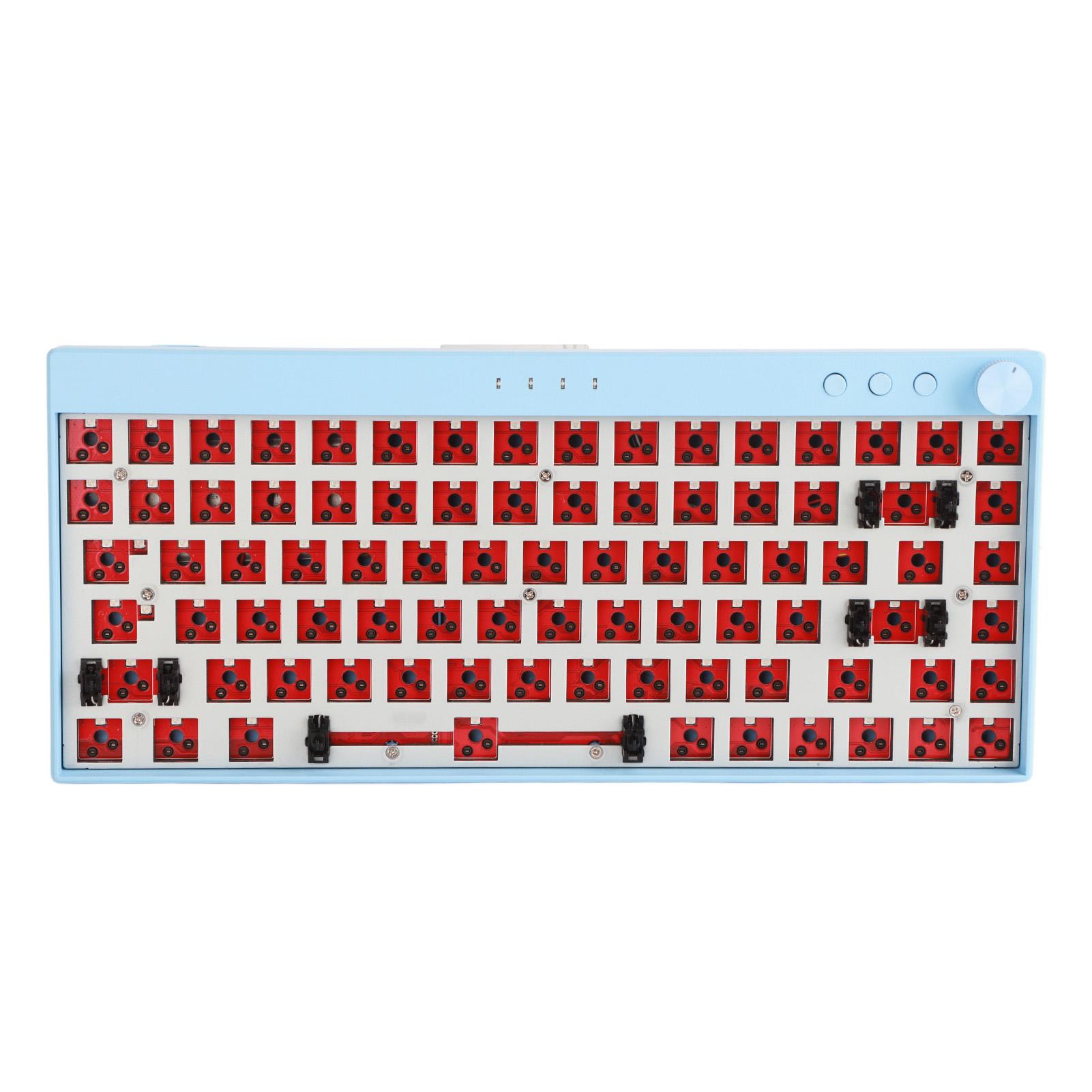 

Комплект механической клавиатуры 84 клавиши DIY RGB подсветка горячая замена беспроводной 2.4G BT 3.0 5.0 Type C проводной синий