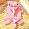 Winter Warm Dog Jumpsuits Soft Plush Dog Jacket Coat Dinosaur Puppy Clothes Fashion Cat Hoodies Pet Jumpsuits Poodle Dog Clothes