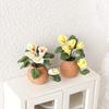 Garten Künstlich Grün Calla Miniatur Pflanzenmodell Puppenhäuser Pflanzzubehör Realistisches Spielset 1:12