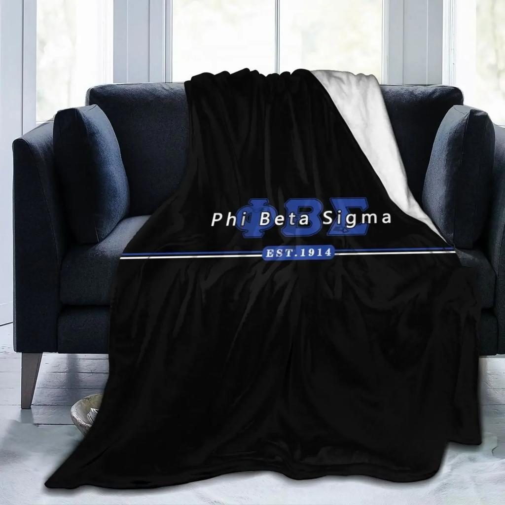 3D Print Phi Beta Sigma Fraternity PBS Blanket Soft Sofa Cover Throw Blanket Fleece Tapestry Warm Bed Blankets for Bedroom Couch