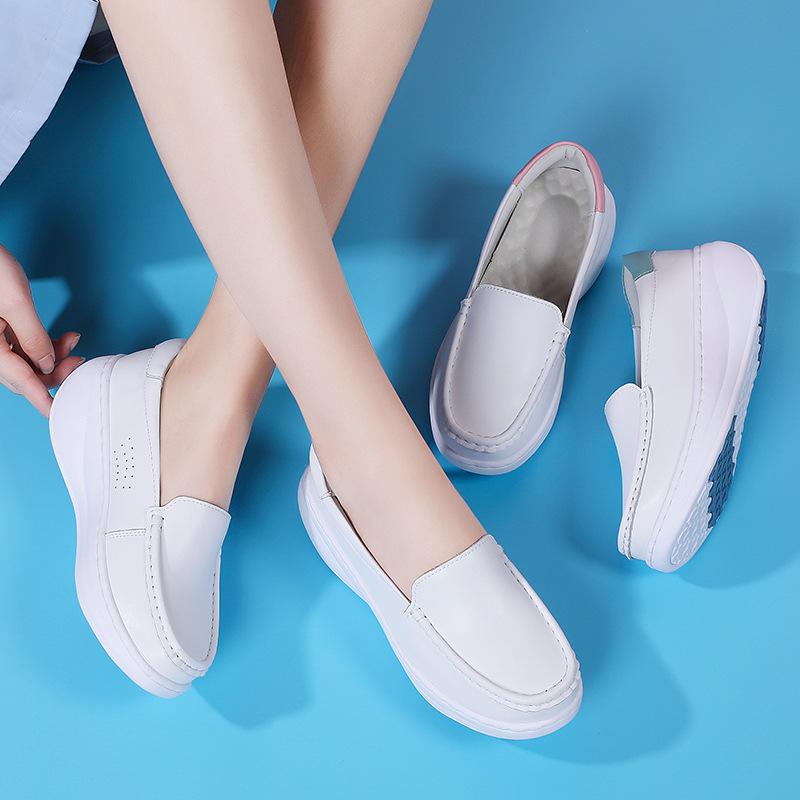Women's Breathable Soft Sole Nurse Shoes - Comfortable, Non-Slip, Anti-Odor, Heightening, Thick Sole for Medical Staff
