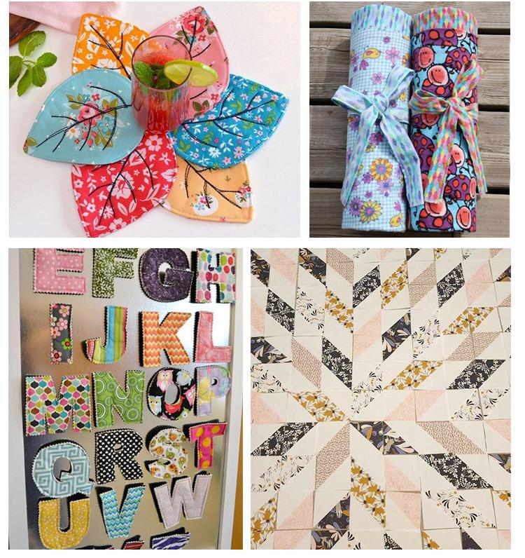 100% Cotton Flower Dot Printed Fabric, Patchwork Sewing Craft Material for DIY Tilda