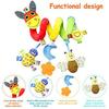 Newborn Plush Doll Educational Hanging Toy for Strollers & Cribs (0-1 Year)