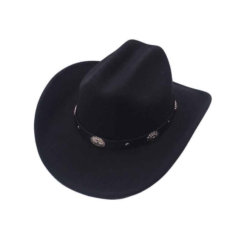 Autumn and winter European, American and western cowboy hats fashion woolen jazz hats men's and women's British fedora hats