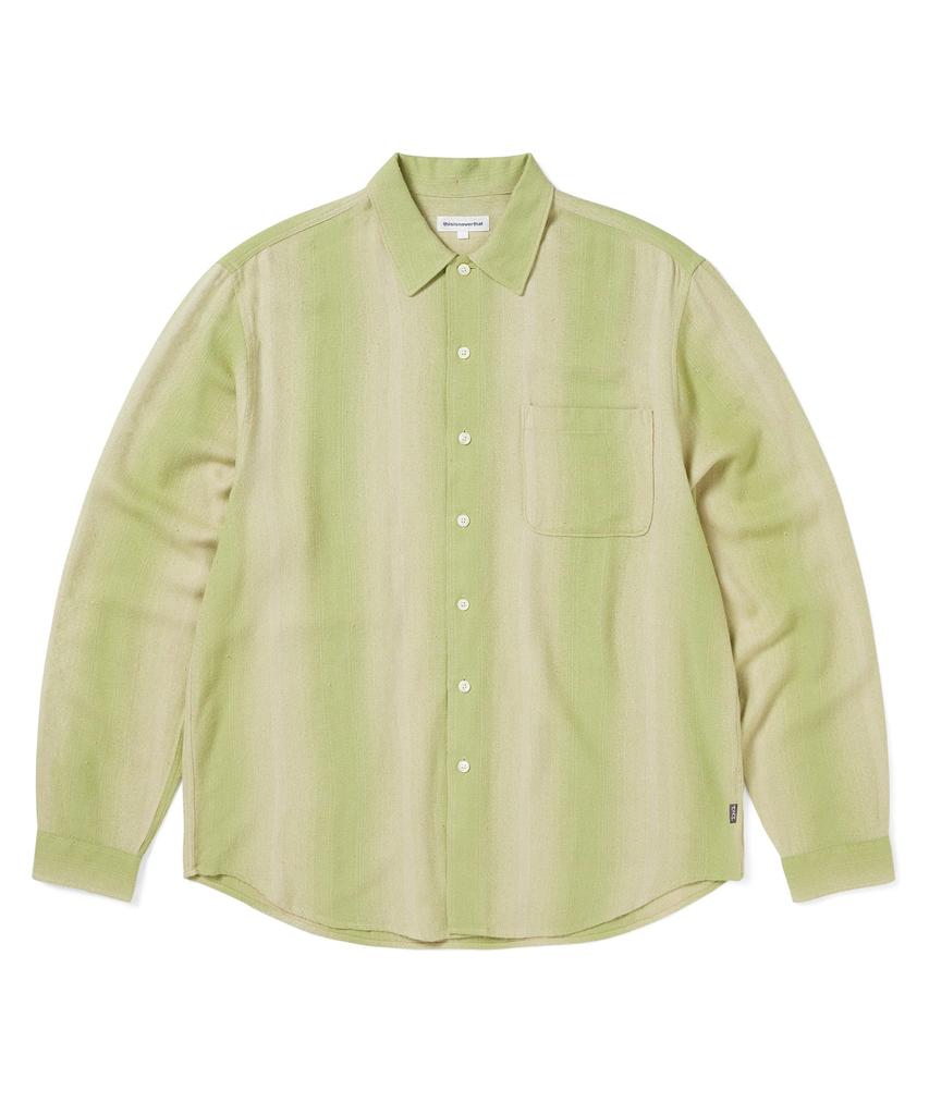 THISISNEVERTHAT Nep Bold Striped Shirt Yellow Green