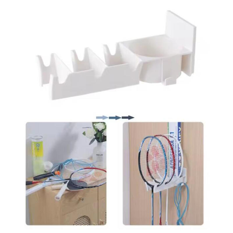 Racket Storage Rack Non Perforated Door Rear Rack Home Storage Hanging Shelf No Hole Hanging Shelf