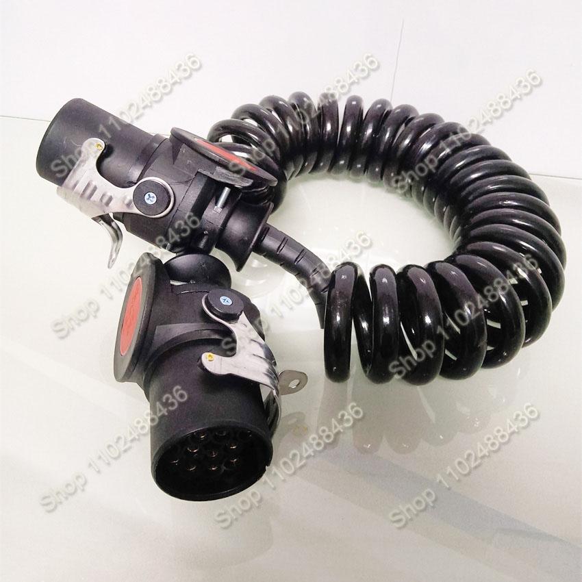 15 Pins Spring Wire harness Heavy-Duty Trailer Wiring EBS Cable 15-Core Spring Wire Harness - EBS Brake Cable for Truck Trailers 1pc