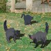 Black for Cat Silhouette Stake Set of 3 Lawn Yard Halloween Horror for Cat Statue Garden Patio Acrylic Stakes Outdoor Ar