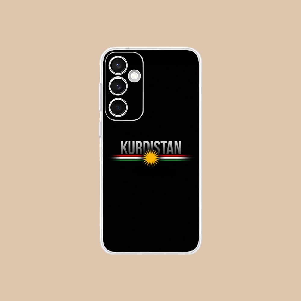 Przezroczyste Etui na Telefon z Flagą Kurdystanu dla Samsung Galaxy S25 S24 S23 S22 S21Plus FE Ultra Kolorowe Pokrowce