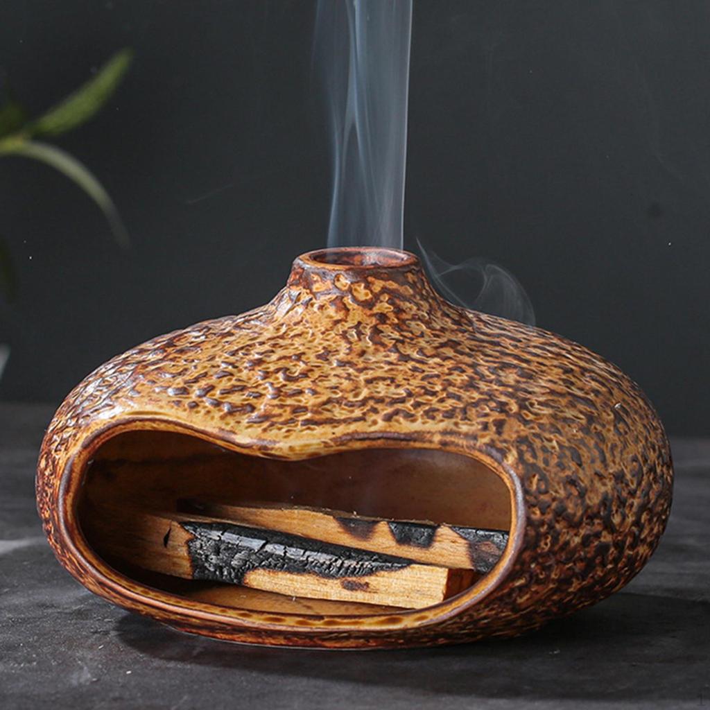 Ceramic Burner Cone Accents Tray Smudge Bowl Holder for Tabletop Office Farmhouse Bedroom