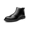 Men's pointed high top leather shoes minimalist British style Party daily office outdoor leisure business motorcycle men's boots