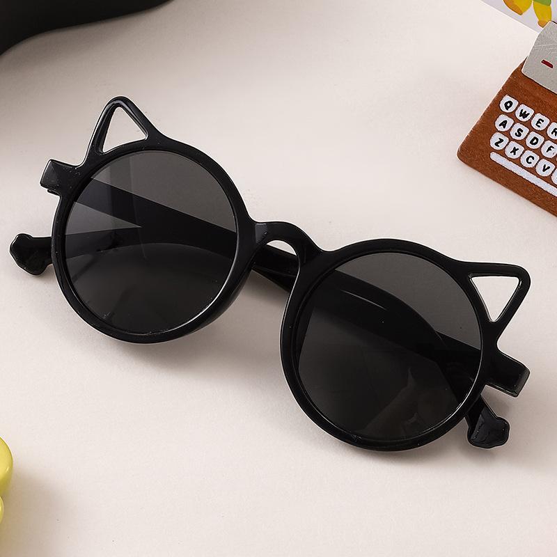 New Cat Ear Small Frame Round Sunglasses Children's Brand Designer Fashion Sun Glasses Outdoor Shading for Girls Eyewear UV400