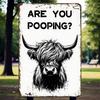 Metal Wall Art Cow Farmhouse Sign Bathroom Decor Funny Gift