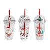 Reusable Drinking Cup Christmas Water Tumbler Double Walled Glitter Cup 450ml
