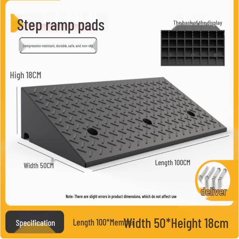 Rubber Curb & Threshold Ramp Mat for Home and Car 