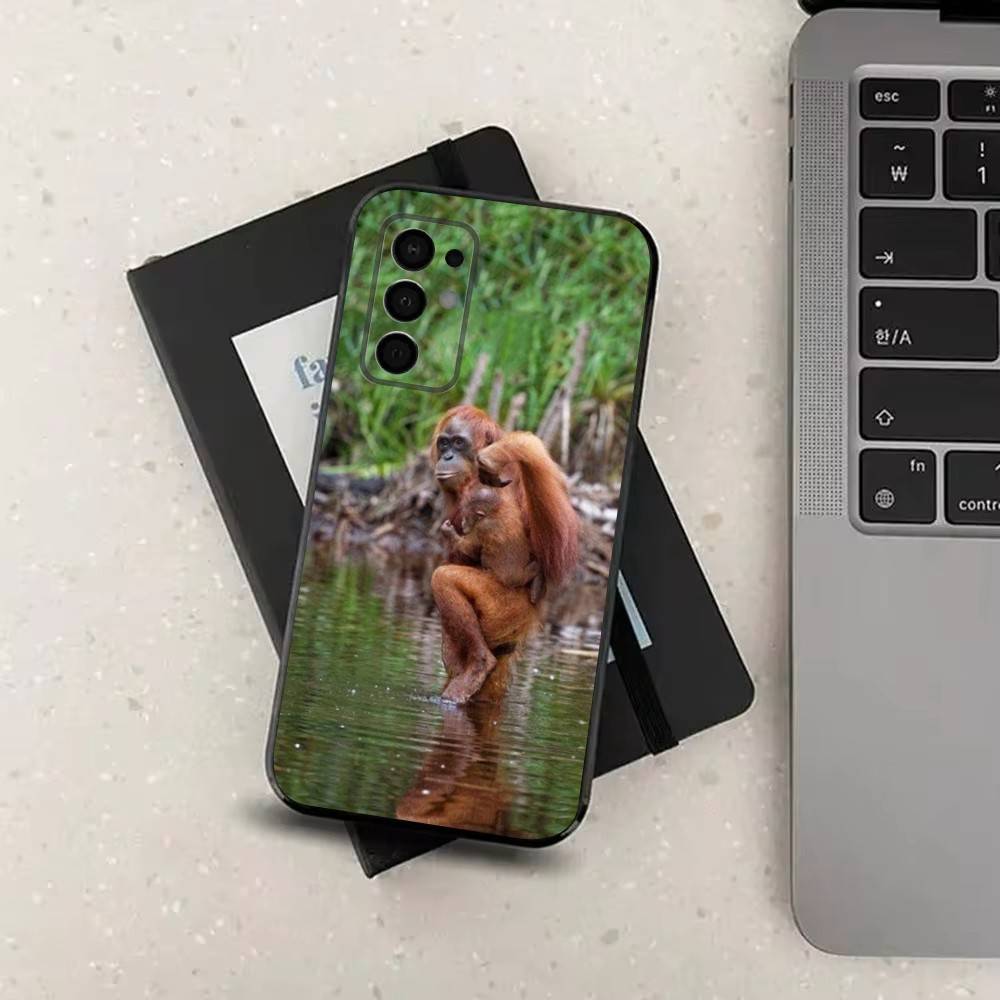 Red Funny Baboon Case For Samsung Galaxy A73,72,41,J7,22,Note,31,8,9,52,71,53,32,Soft Black Silicone Cover