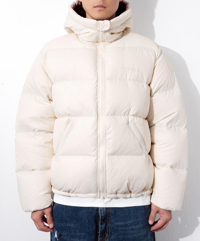 Qt8 Garments Rg Duck Down Heavyweight Hoodie Jacket (Cream)