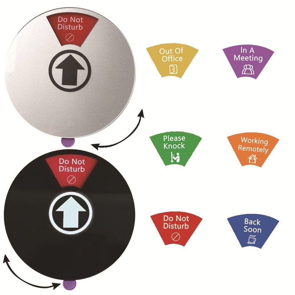 Acrylic Privacy Indicator 6 Statues Acrylic Slider Durable Office Door Status Sign  Office