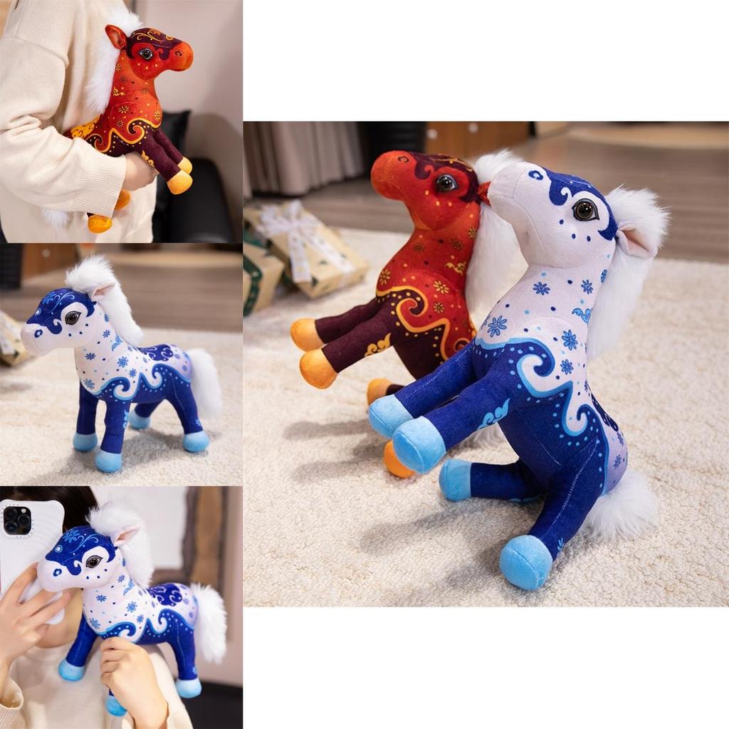 Cute Ethnic Style Pony Plush Toy Doll For Kids Birthday Gift