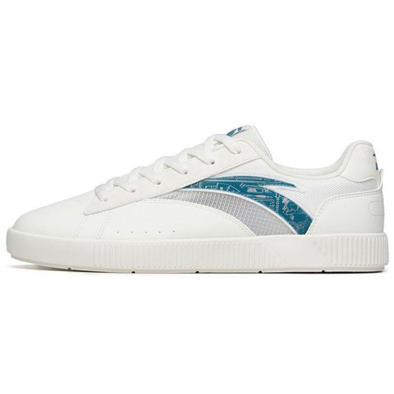 Anta Men Low-Top Casual Skate Shoes White Grey 112228060-3 44