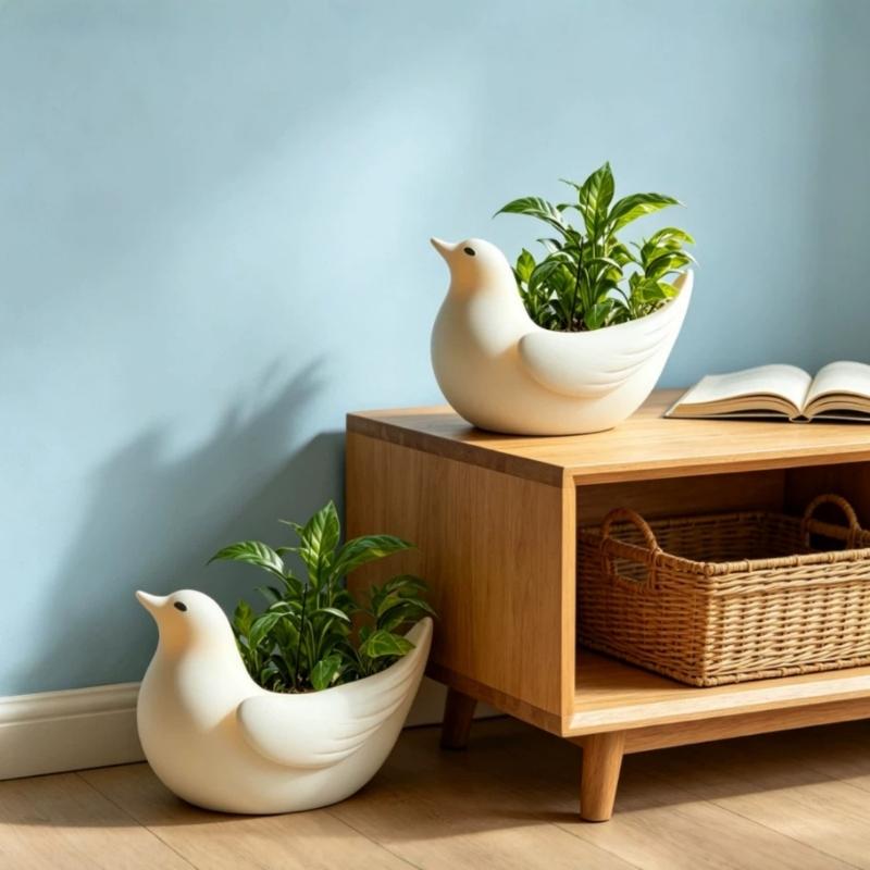 Creative Bird Planter Silicone Mould Ideal For Handmade Candle Concrete Pots And Resin Art