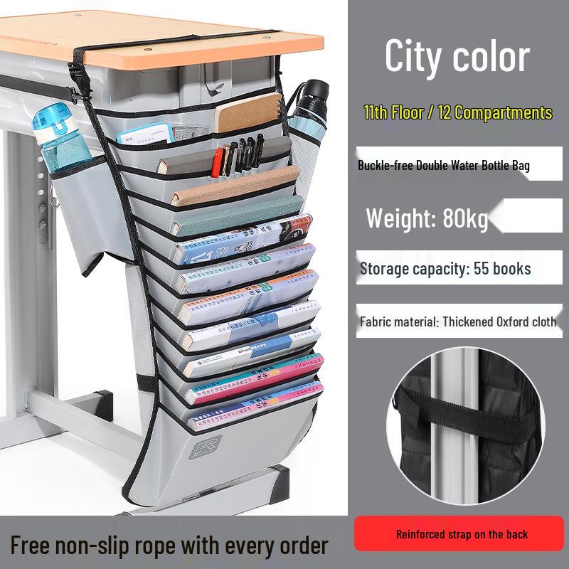 Large Capacity Hanging Desk Book Bag for Students