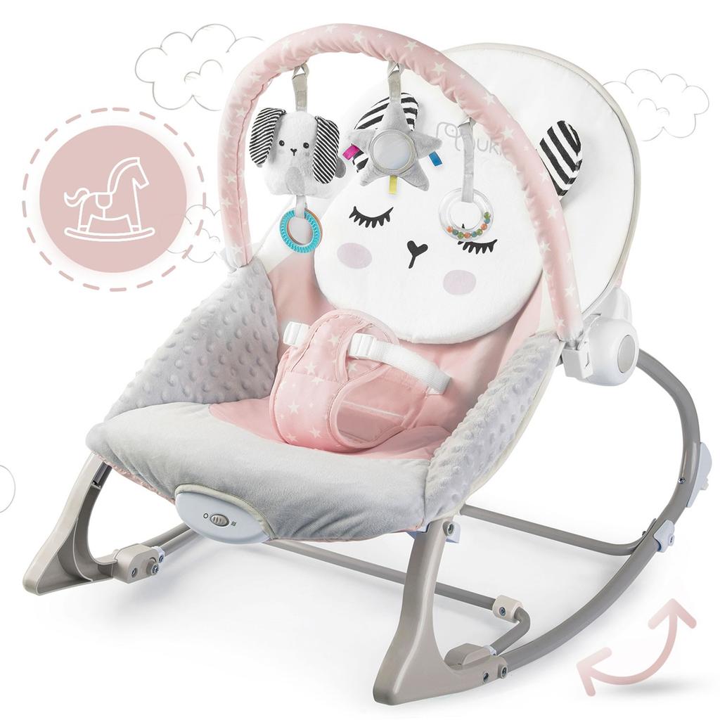 Nukido Rocker Bouncer with Vibration - Pink