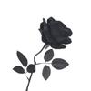 Artificial Black Roses Fake Flowers Long Stem with No Container for Halloween Festival Home Decor Wedding Party Tabletop Decor