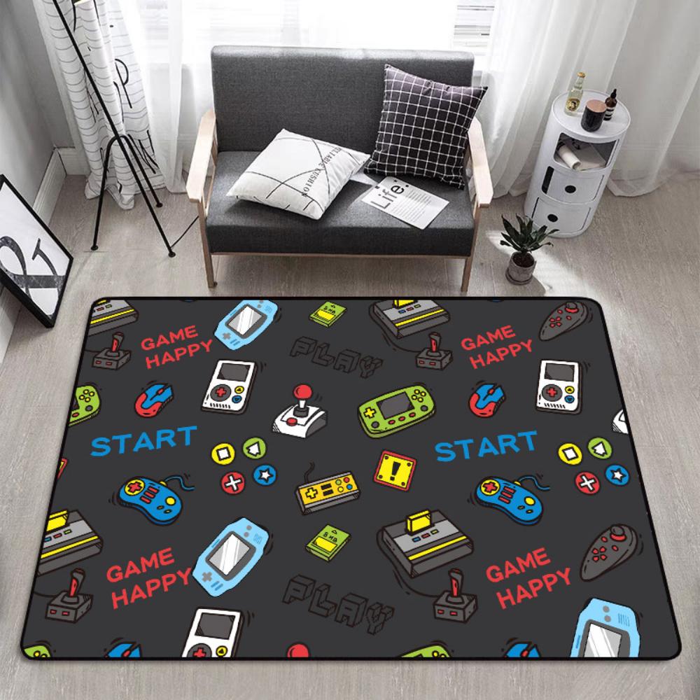 Fashion Gaming Controller Carpet Man's Cave Game Room Chair Floor Mat Living Room Sofa Decor Rug Bedroom Bedside Soft Rug Gifts