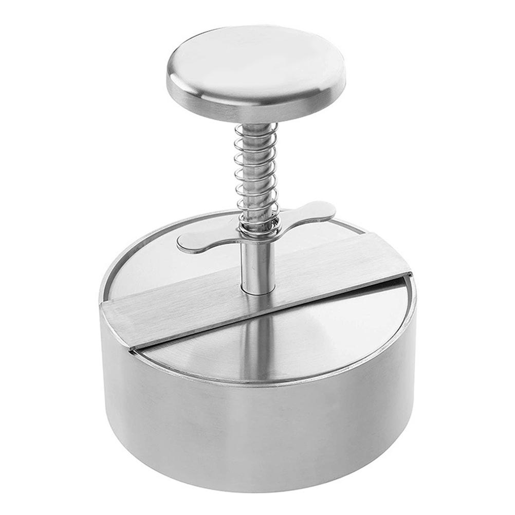 1Pcs 304 Stainless Steel Burger Press Meat Patty Maker Kitchen Tool White