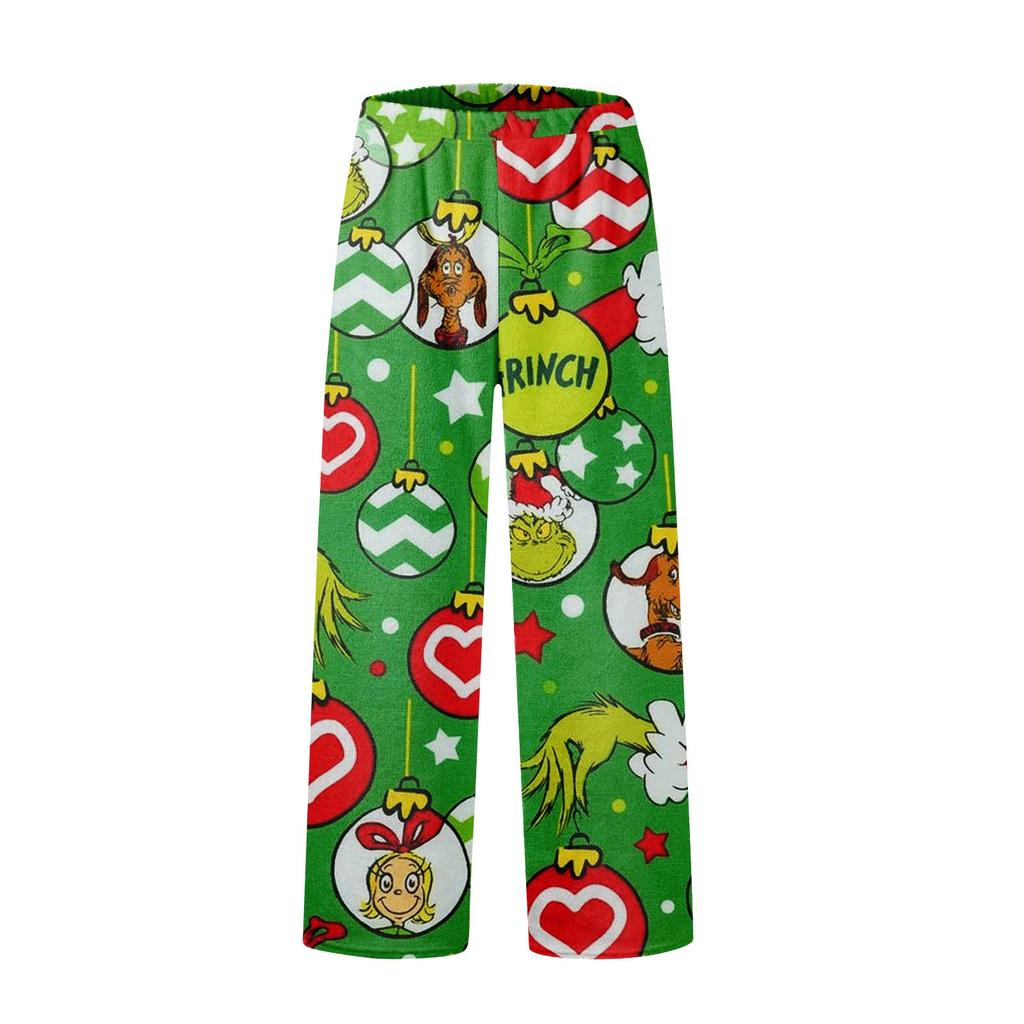 Damen Winterhose in voller Länge, lange Hose mit Weihnachtsdruck