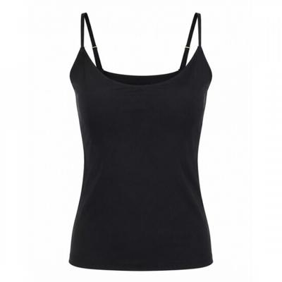 Shop   Women S Padded Adj Strap Nude Spandex Cami Inner Tee Black lSl wSh260114