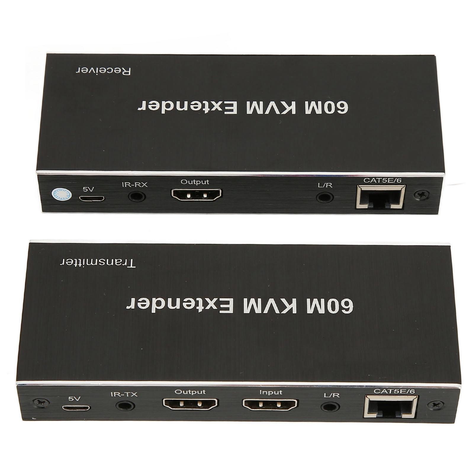 

Мультифункциональный KVM-удлинитель 60 м 1080P 60 Гц KVM USB-удлинитель с интерфейсом HD Multimedia для ТВ DVD UK Plug