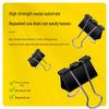 Deli 15mm Black Metal Long Tail Clips, 60-Pack
