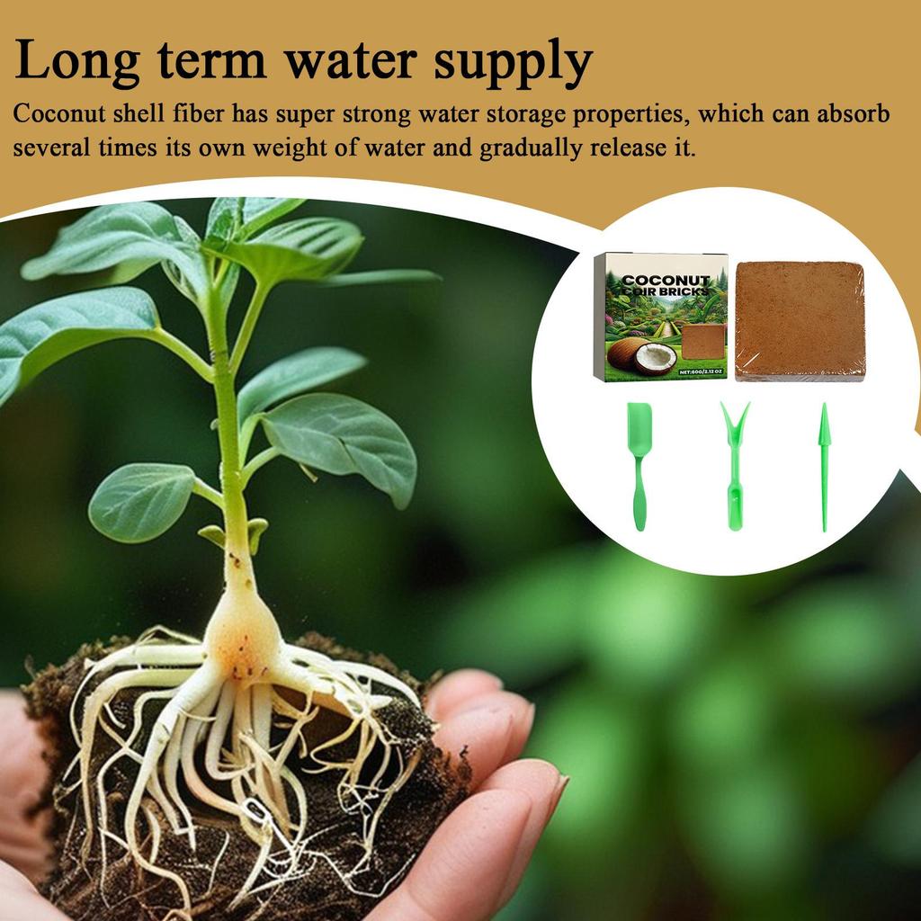 Plant cultivation coconut fiber brick Reusable Natural Bricks Gardening Accessory for Hydroponics Gardening Accessories
