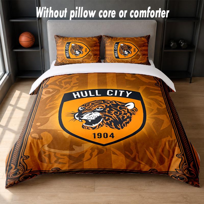 Set Biancheria da Letto Hull FC Design 1 Copripiumino + 2 Federe Morbido Traspirante Biancheria da Letto per la Casa