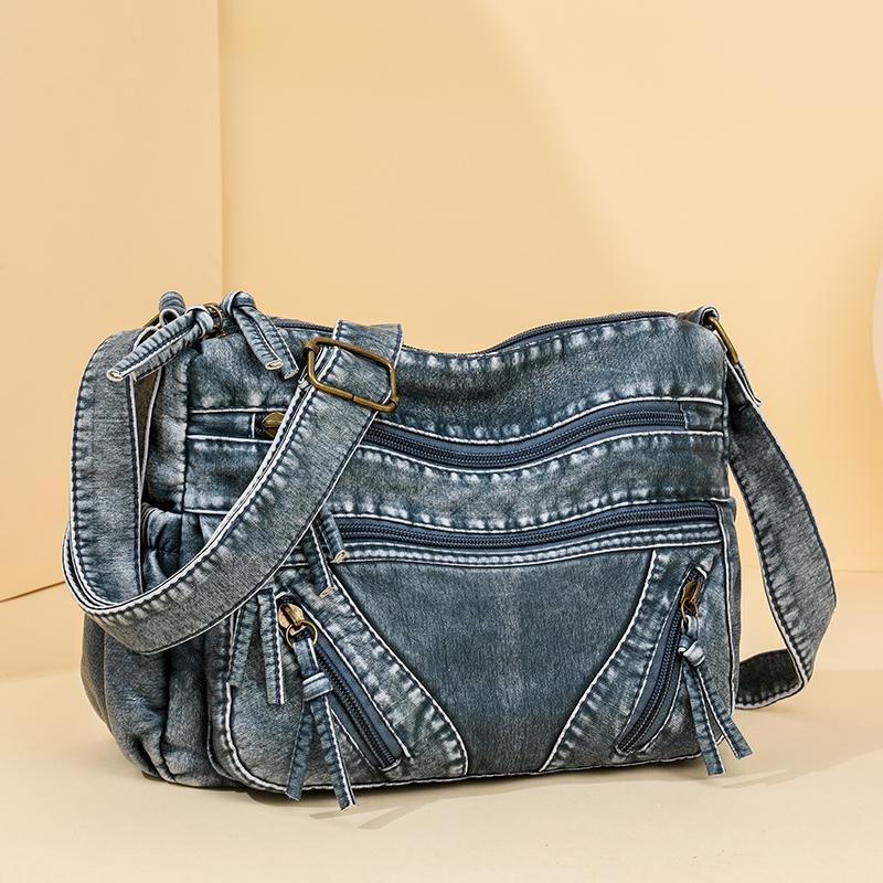 Shoulder Bag Women's Soft Leather Retro Lightweight Crossbody Bag Travel Mother Bag