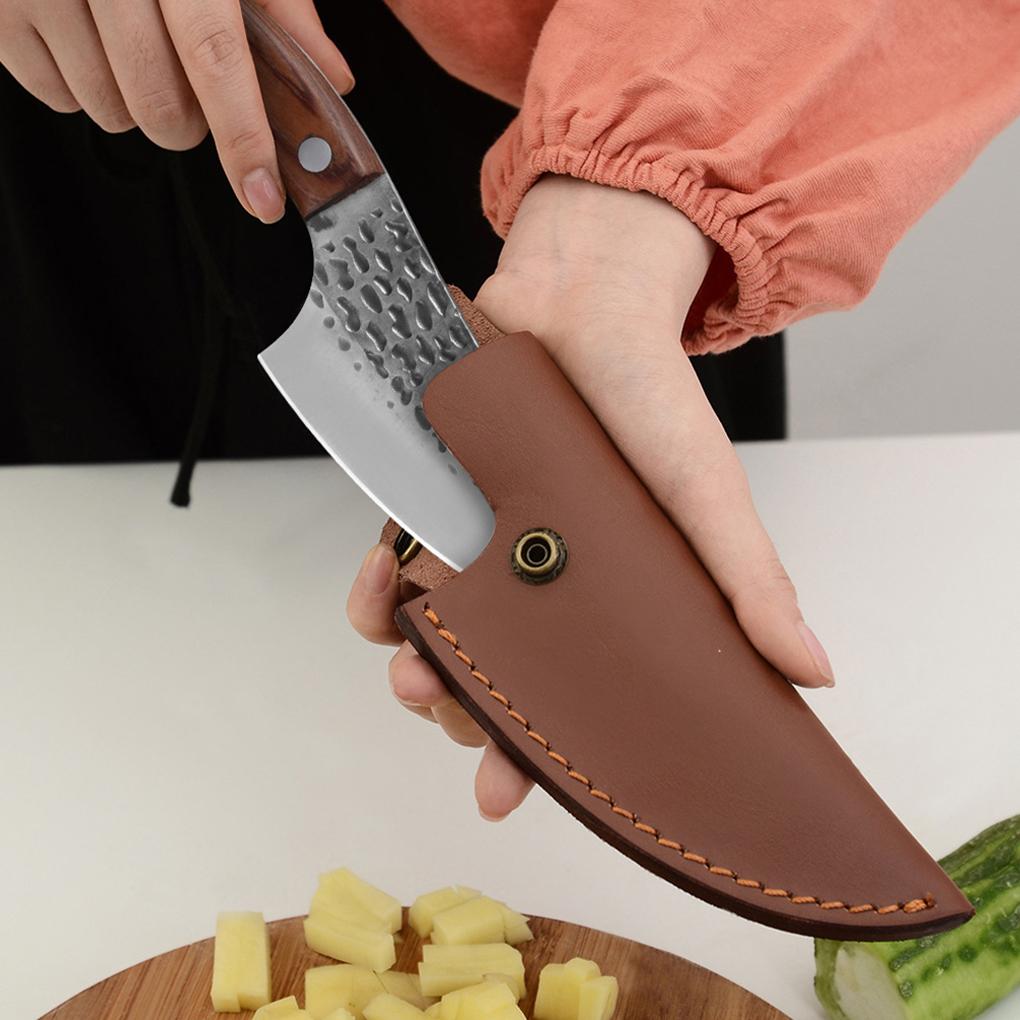 Sheath Leather with Buckle Cutter Pocket Holder Equipment Portable Protection Case Outdoor Loop Protective Supply