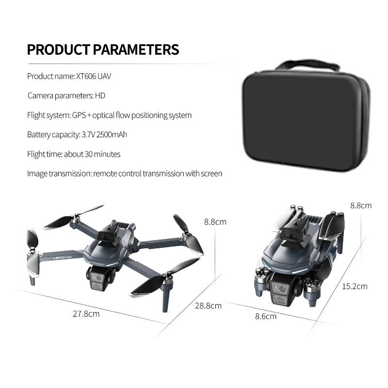 2026 Drone True GPS 8K Camera XT606 MAX Remote Control WIFI RC Quadcopter Obstacle Avoidance 8K HD Dual Camera Brushless 5G FPV Dron Toy