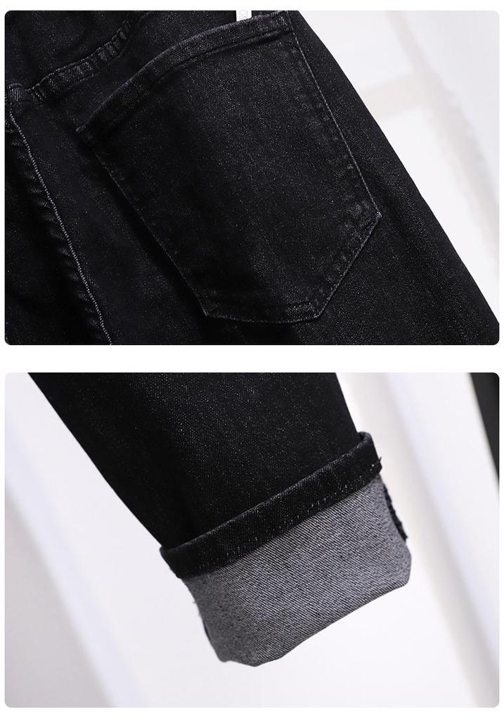 Plus Size High Waist Denim Slimming Dad Pants - Casual and Loose Fit for Women
