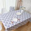 Nordic Small Blue Flower Pattern Tablecloth Home Coffee Pendant Tea Table Pad Meal Cloth
