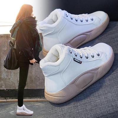Outono e inverno feminino engrossado lazer sola macia aumentando sapatos esportivos femininos
