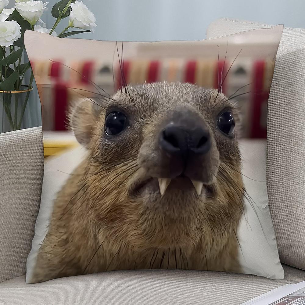 Даман Скальный Животное Наволочка Короткий Плюш Наволочки Диван Декоративный Подарок Дом Двусторонняя Печать Наволочка 12x12Inch