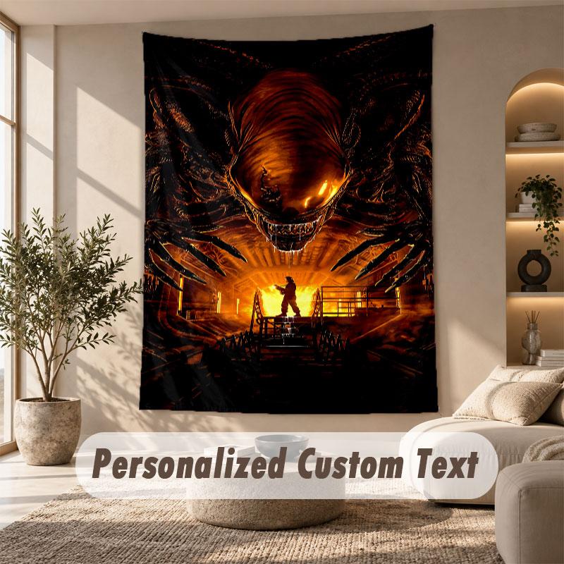 Wall Hanging Tapestry Art Cloth Bedroom Room Background DecorAlien Xenomorph