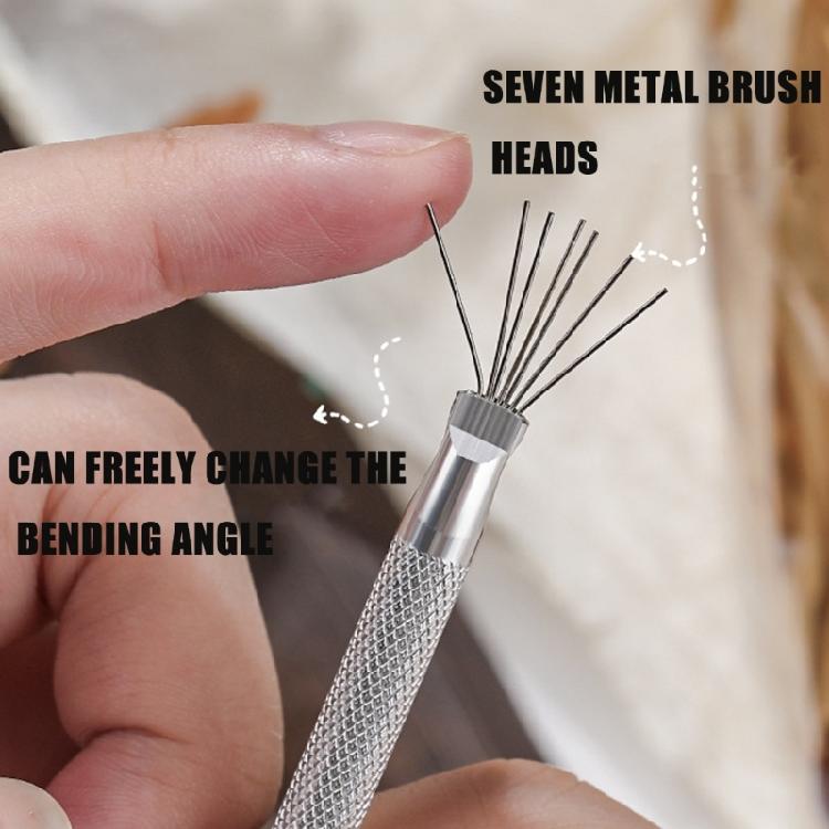 7Pin Nail Design Tool Nail Art Liner Brushes With Comfortable Grip For Fabric Thread Pulling Manicure Tool