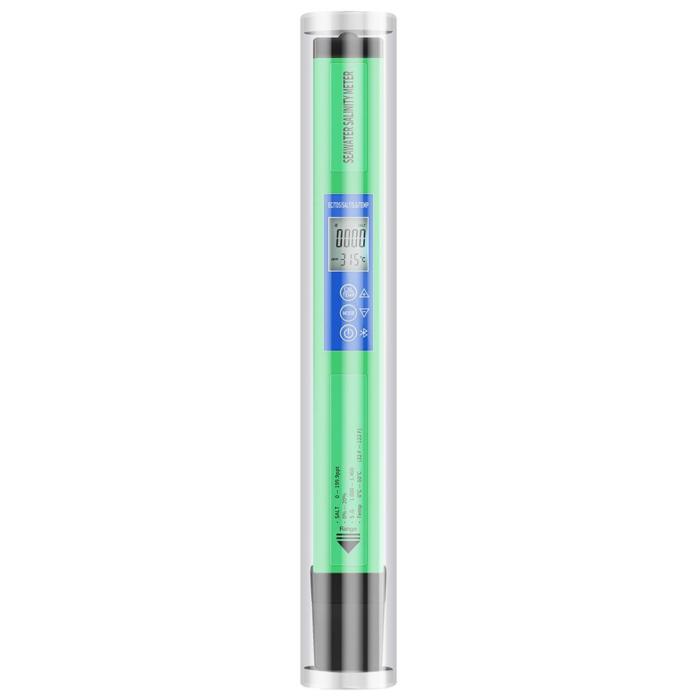 Smart 5 in 1 Salinity EC TDS Temp pH Meter Bluetooth Water Quality PH Tester APP Control for Aquarium Swimming Pool Fish Tank