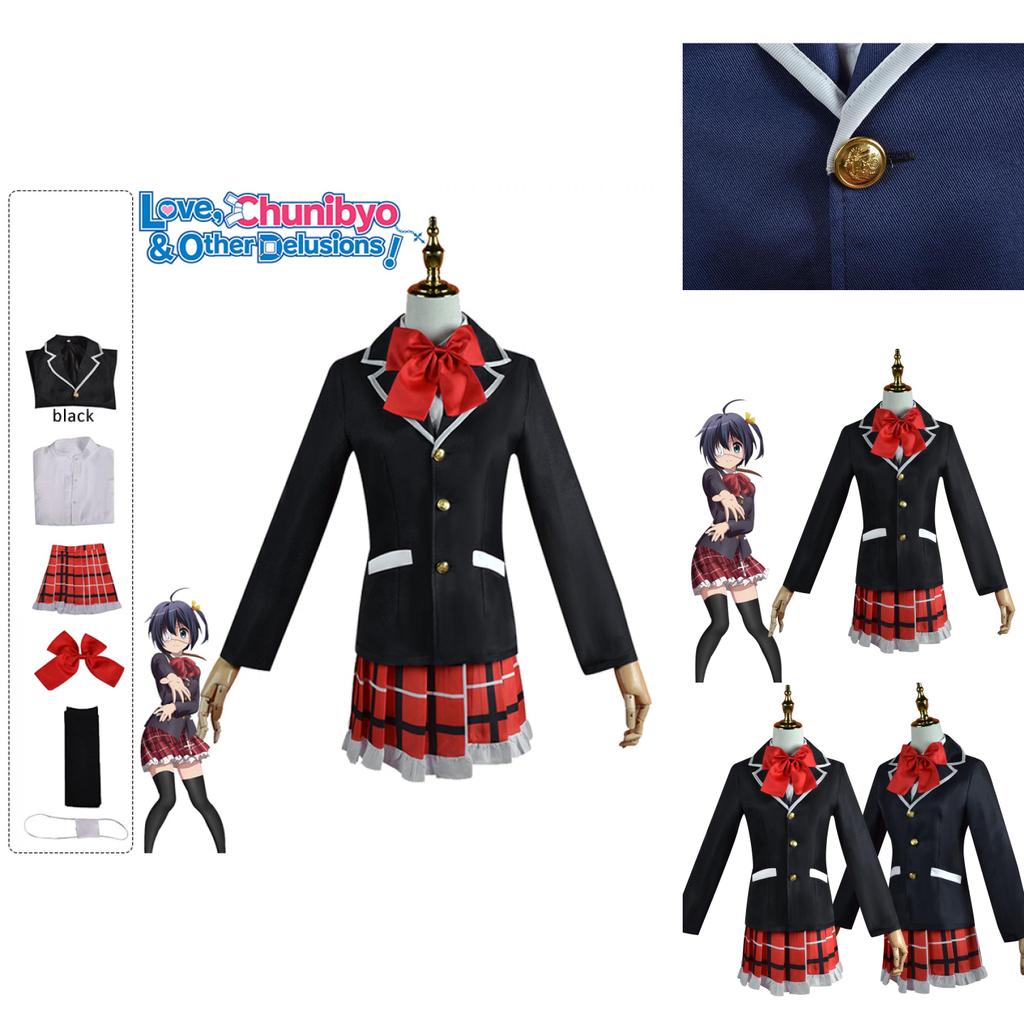 Love Chunibyo Other Delusions--takanashi Rikka Uniform Outfit Cosplay Costume