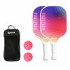 Fiberglass Pickleball Paddle Lightweight Pickleball Paddle Set Hexagonal Center Center Racket Long-Lasting Shielded Rim Sports